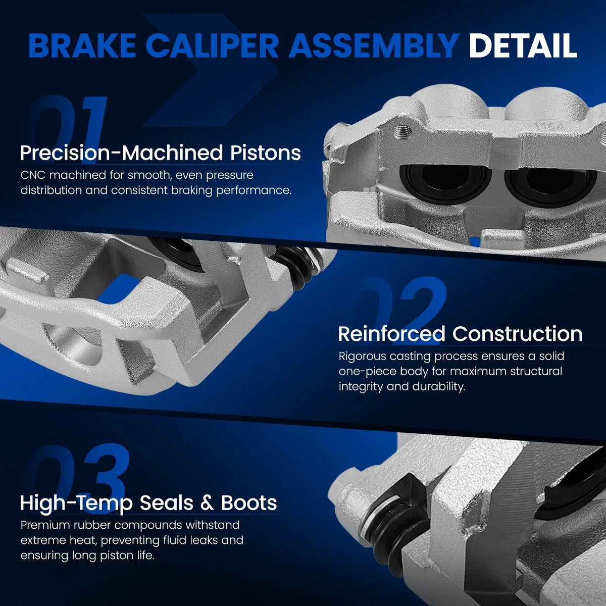 Front Brake Calipers for Jeep Grand Cherokee Commander (2005–2010)