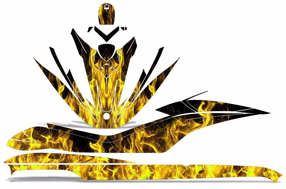 Decal Graphic Kit for Sea-Doo GTI (2006–2010) - Ice Yellow Wrap