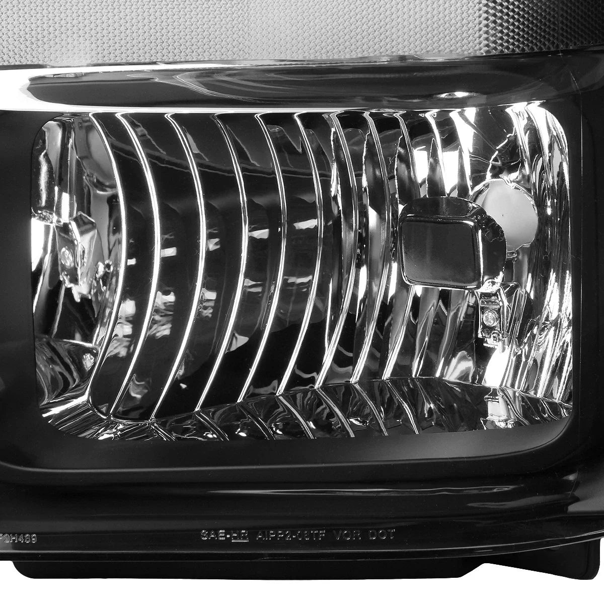Black Clear Signal Head + Bumper + Smoke LED Fog Light Kit for Ford Super Duty (2009–2010)
