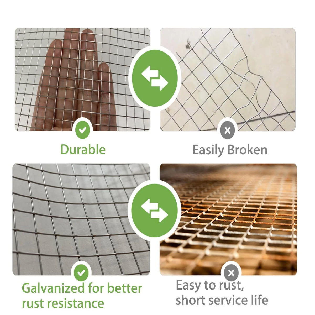 1/4" Hardware Cloth for Various Applications (12" x 24", 304 Stainless Steel)