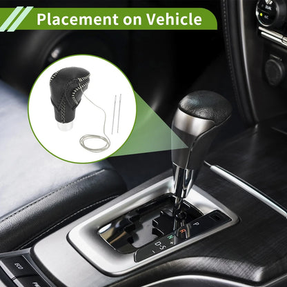 1 Pc Gear Shift Knob Cover for Toyota CH-R (2018–2022) Pebbled Black Beige
