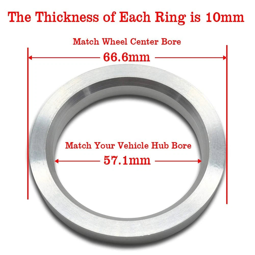 Hub Centric Rings 66.6 to 57.1 for Audi A3 A4 Q3 S3