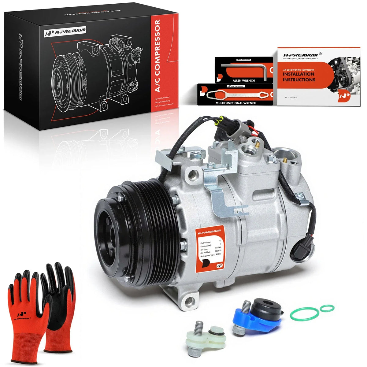 A/C Compressor with Clutch for Mercedes ML350, GL350 (2012–2014)
