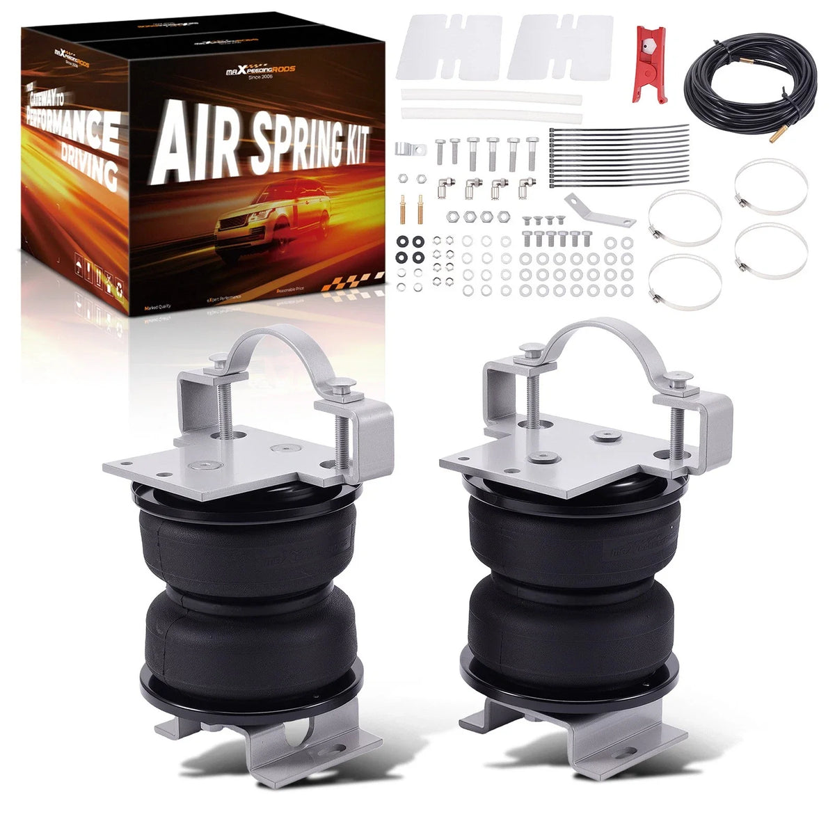 Rear Air Spring Suspension Level Kit for Silverado Sierra 2500 HD/3500 (2001–2010)