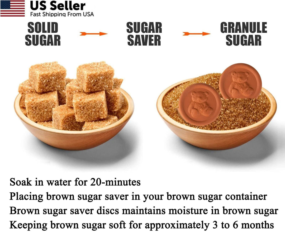 4X Brown Sugar Saver Discs for Terra Cotta (Pack of 1)