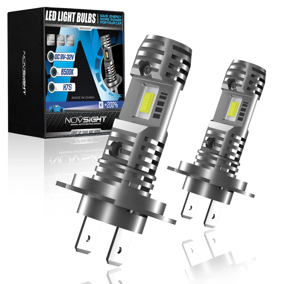 H7 LED Headlight Bulbs Kit for 6500K Super Bright