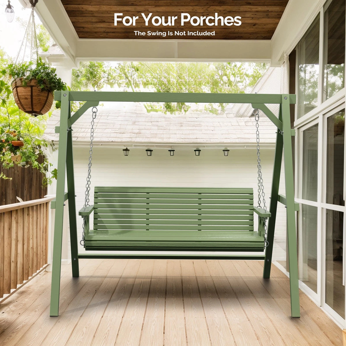 4FT Swing Chair Frame for Garden Olive Green (No Part Numbers)