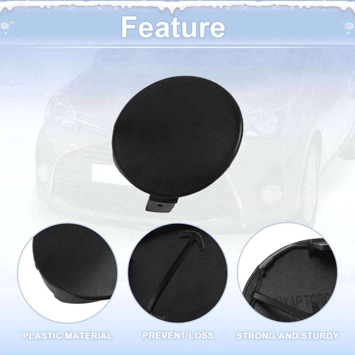 Tow Hook Cover Cap for Toyota Highlander (2008–2010) No. 521280E030