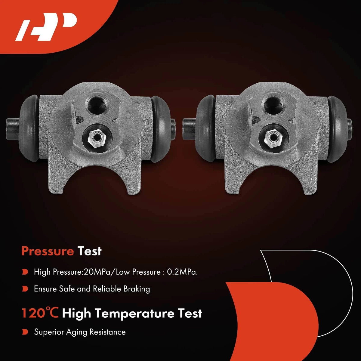 2X Rear Brake Wheel Cylinder for Chevy Camaro, Pontiac Firebird (1984–1992)