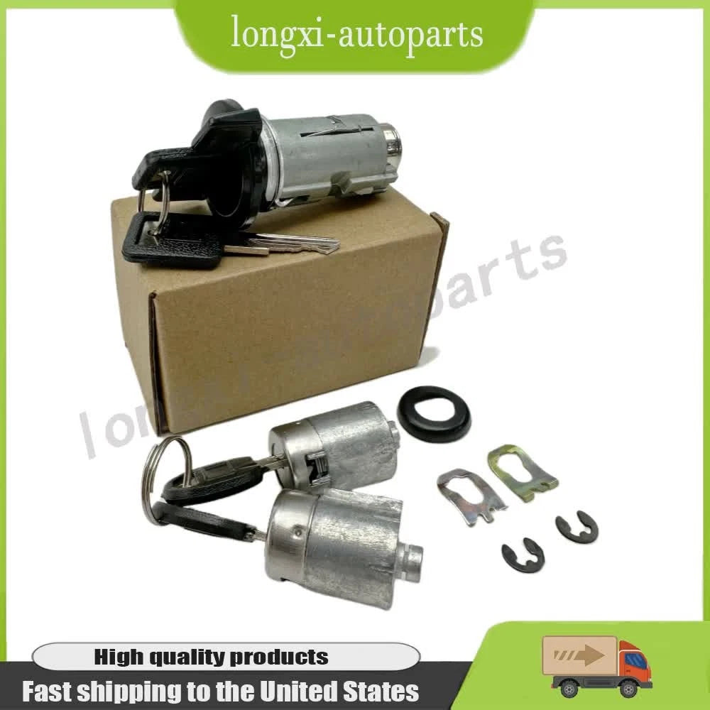Set of 3 Ignition & Door Lock Switch Cylinders for Chevrolet Blazer (1970–1982) - 701400, 700843, D1414B