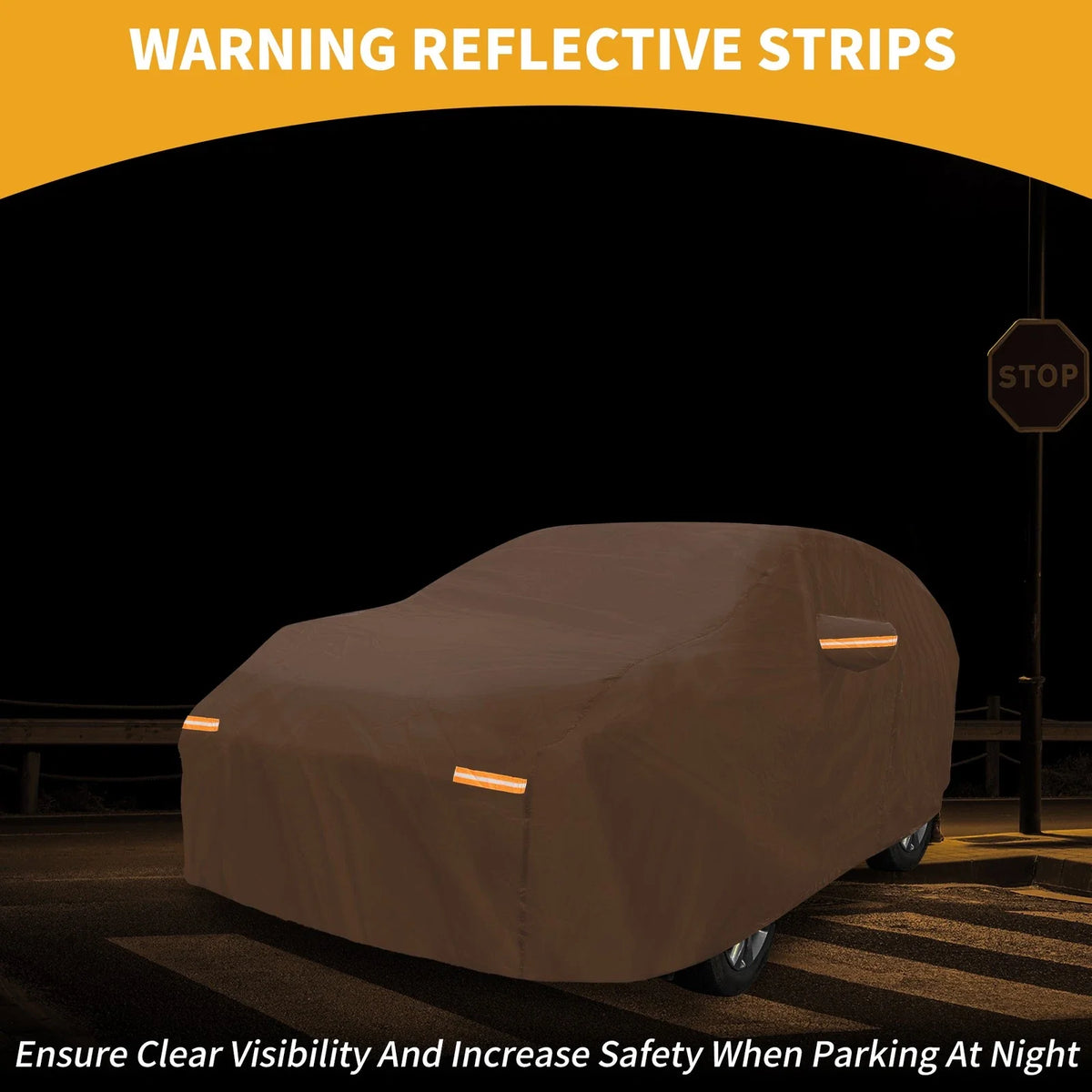 Waterproof Car Cover for Honda Odyssey (2018–2023) 210D-PU, Orange, Zipper