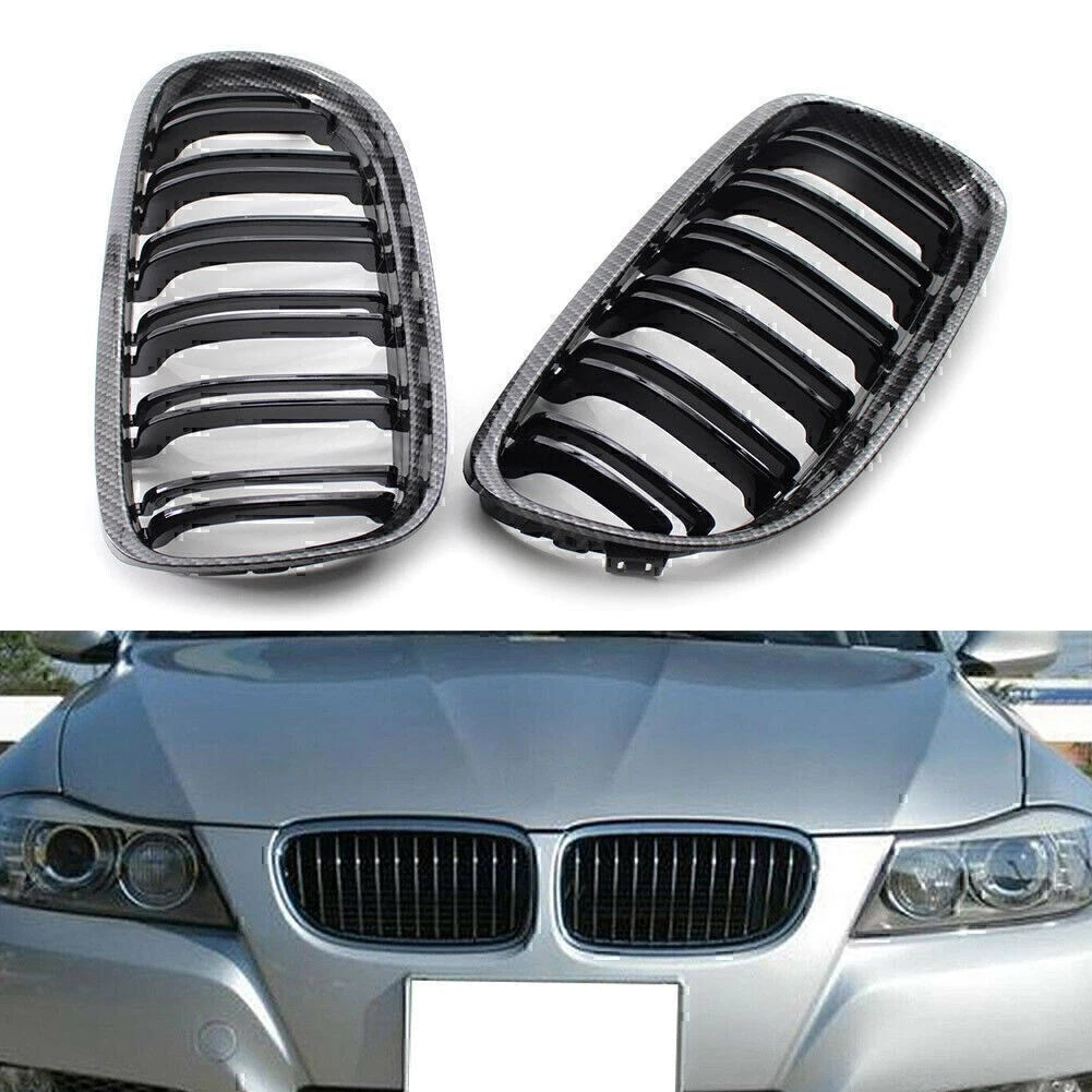 Carbon Fiber Front Kidney Grille for BMW E90 E91 (2009–2012)