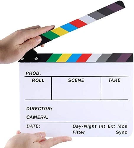 Lynkaye Movie Film Clapboard for Director's Cut Action (No Part Numbers)