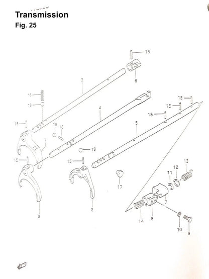 Locating Pin Transmission Roller Shaft for Samurai (1985–1995)