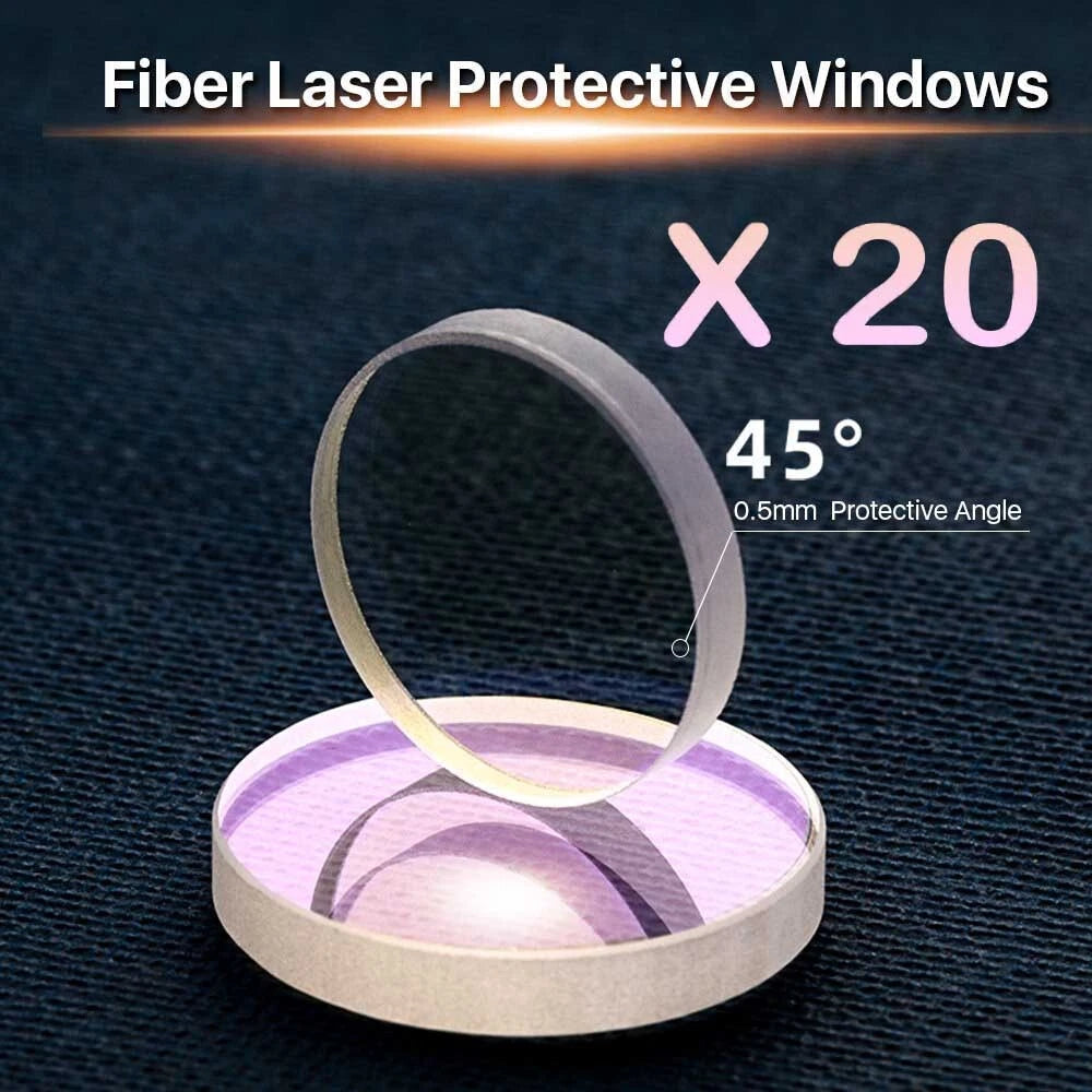 20PCS Fiber Laser Lens Protection Mirror 37x7mm for WSX Laser Head
