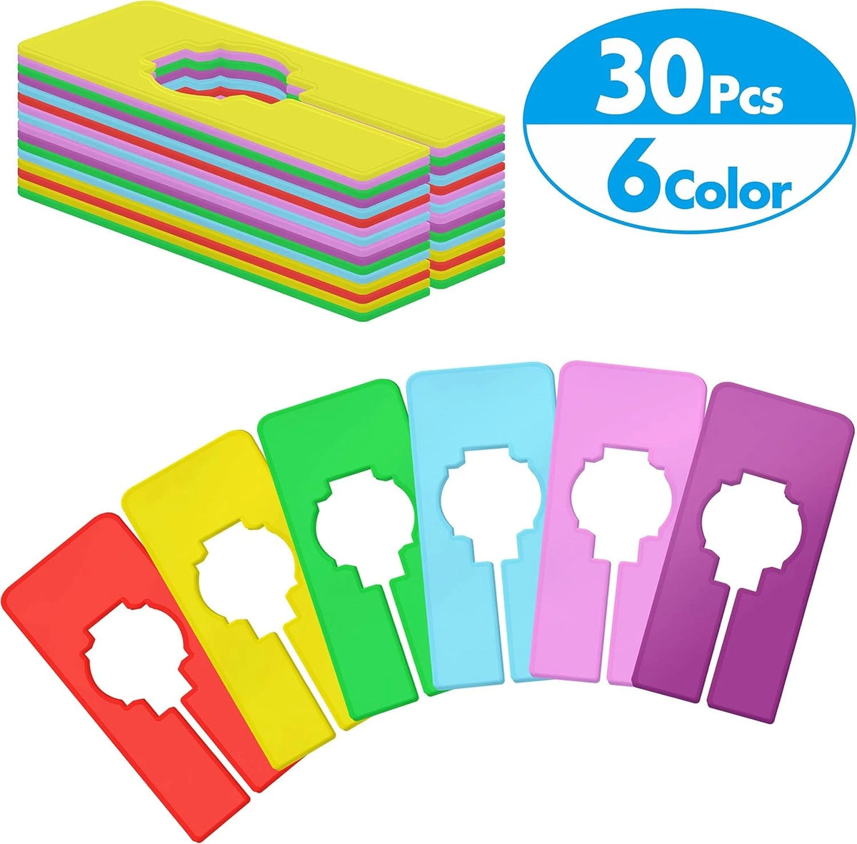 30 PCS Closet Rack Dividers for Clothing Hangers (No Part Numbers)