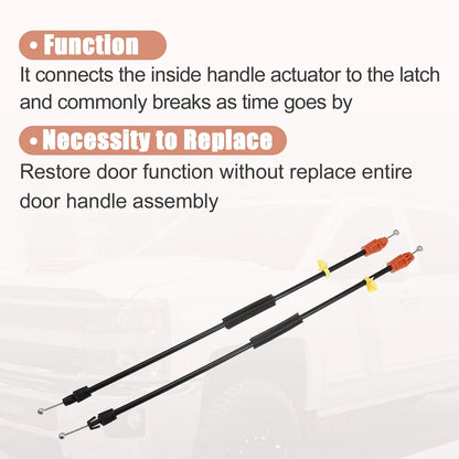 2X Front Door Handle Latch Release Cable for Chevrolet GMC (1999–2007) 15940887