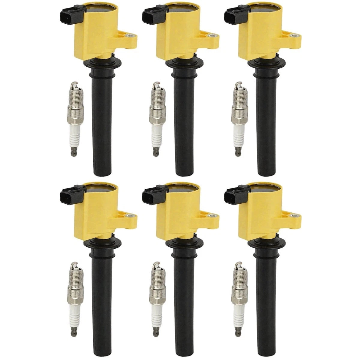 Ignition Coil and Spark Plug Kit for Mazda MPV (2002–2004) 18101021, 1L2U12029AA, 1L8E12A366AB, 1L8Z12029AA, 1L8Z12029AB, 18LZ12029AA