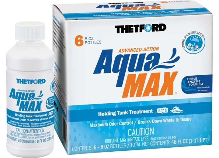6X Thetford AquaMAX Spring Showers Holding Tank Treatment (8 oz. Bottles)