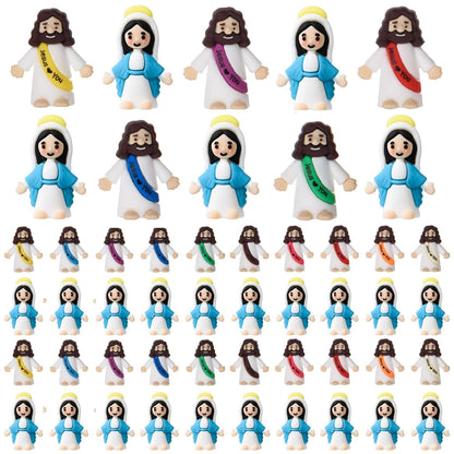 40 Pcs Mini Jesus Loves You Stickers (1.38 x 0.98 inches) Multicolor