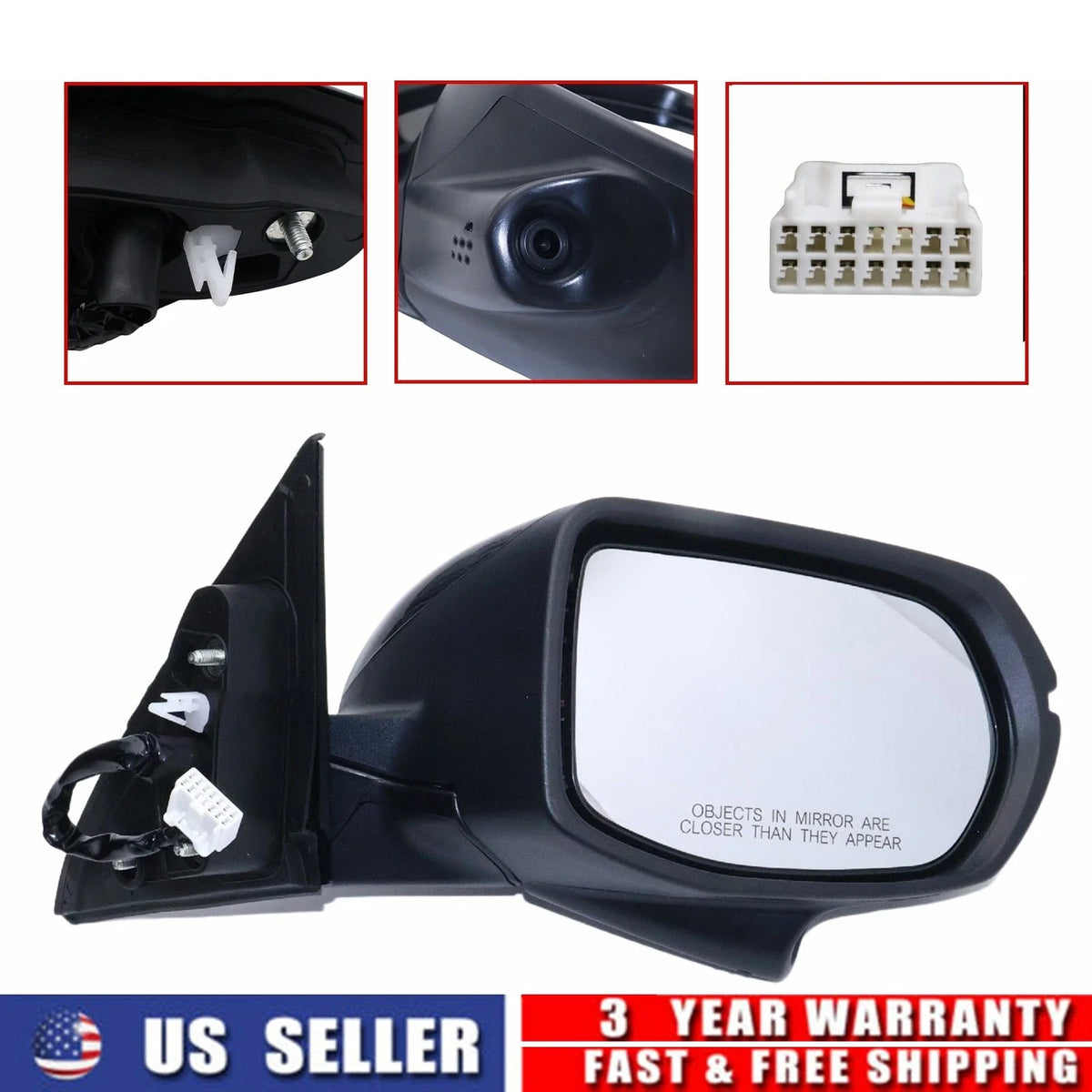 Right Side Mirror for Honda HR-V (2016–2018) Heated, Camera, Signal Light