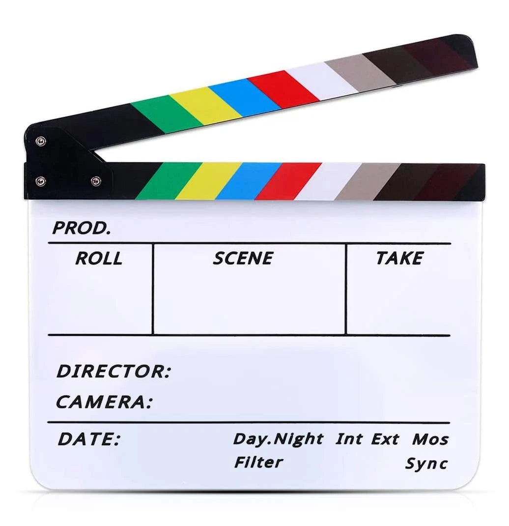 Lynkaye Movie Film Clapboard for Director's Cut Action (No Part Numbers)
