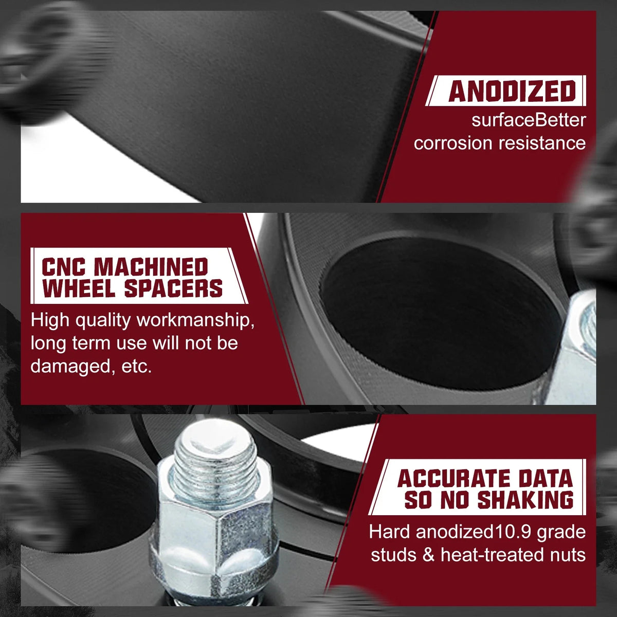 Set of 4 Hubcentric 1.5" Wheel Spacers for Chevy Silverado Tahoe Sierra 1500 (2007–2023)