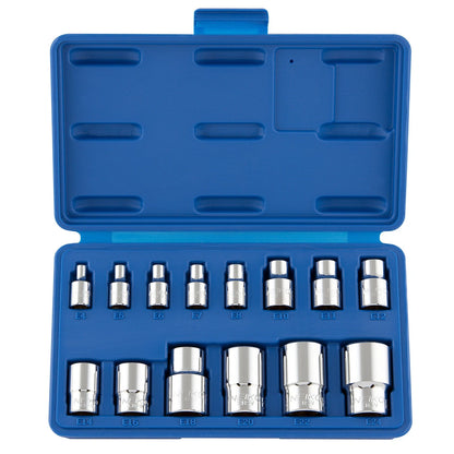 14-Piece E-Torx Socket Set for Automotive Use