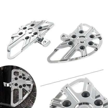 Pair Rear Footrest Floorboard Chrome for Harley Touring Softail