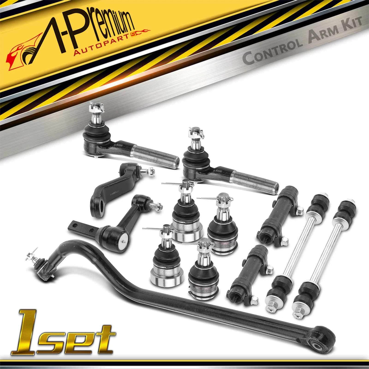 Set of 2 Front Sway Bar Link Tie Rod Ends for Dodge Ram 2500 (1994–1996) 22761221, 52037712AB, K7275