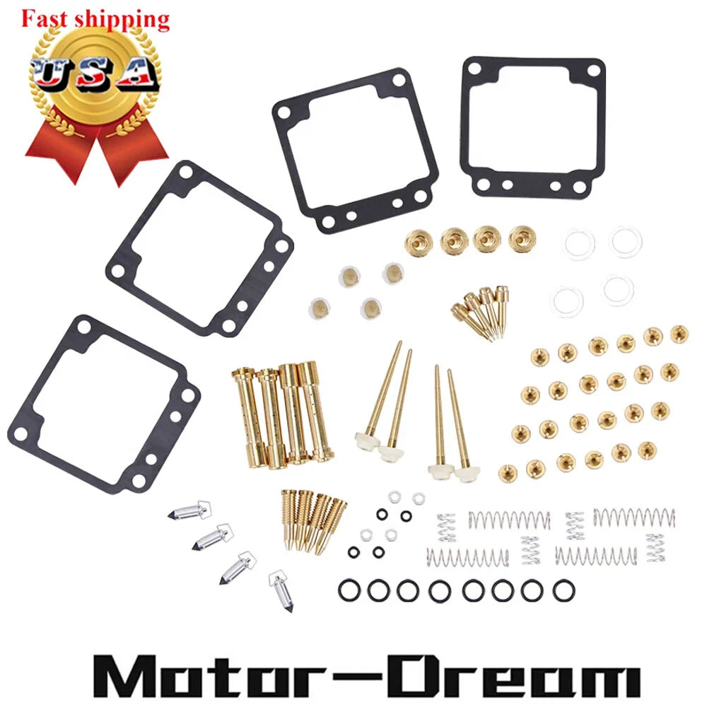 Set of 4 Carburetor Rebuild Repair Kits for Yamaha Midnight Maxim 650 (1981)