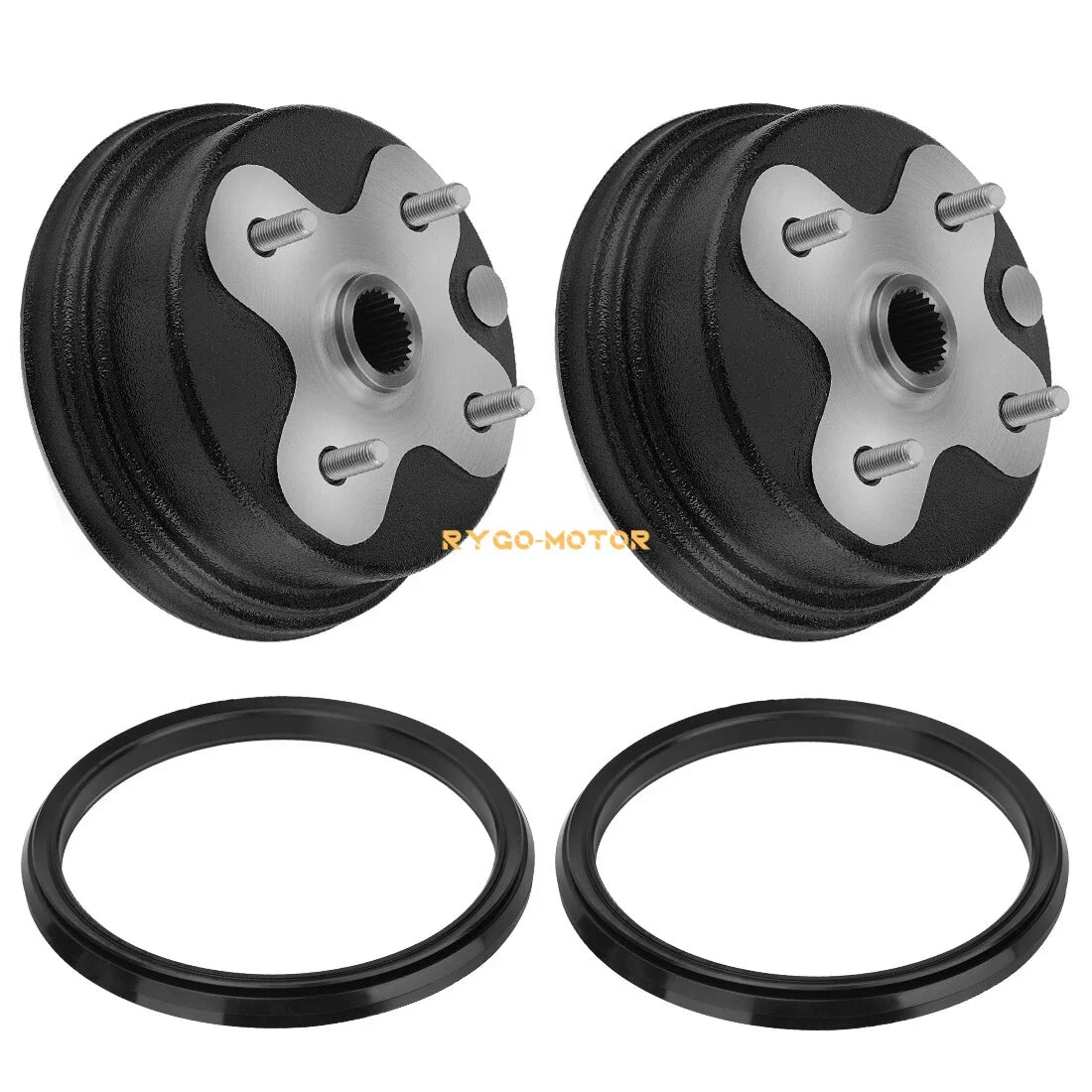 2X Front Wheel Brake Drum Hub & Dust Seal for Yamaha Timberwolf 250 (1992–1998)