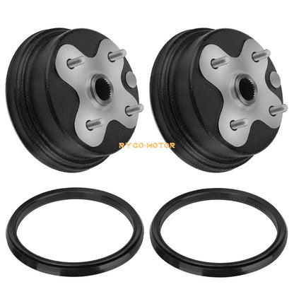 2X Front Wheel Brake Drum Hub & Dust Seal for Yamaha Timberwolf 250 (1992–1998)