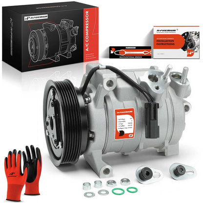 A/C Compressor with Clutch for Dodge Ram 1500 2500 2009–2010 (55111442AD, 55111442AG, RL111442AD, 158377)