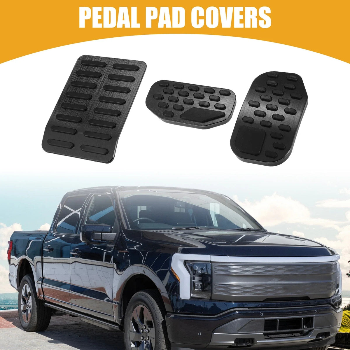 Set of 2 Brake Gas Accelerator Pedal Pads for Ford (2021–2023)