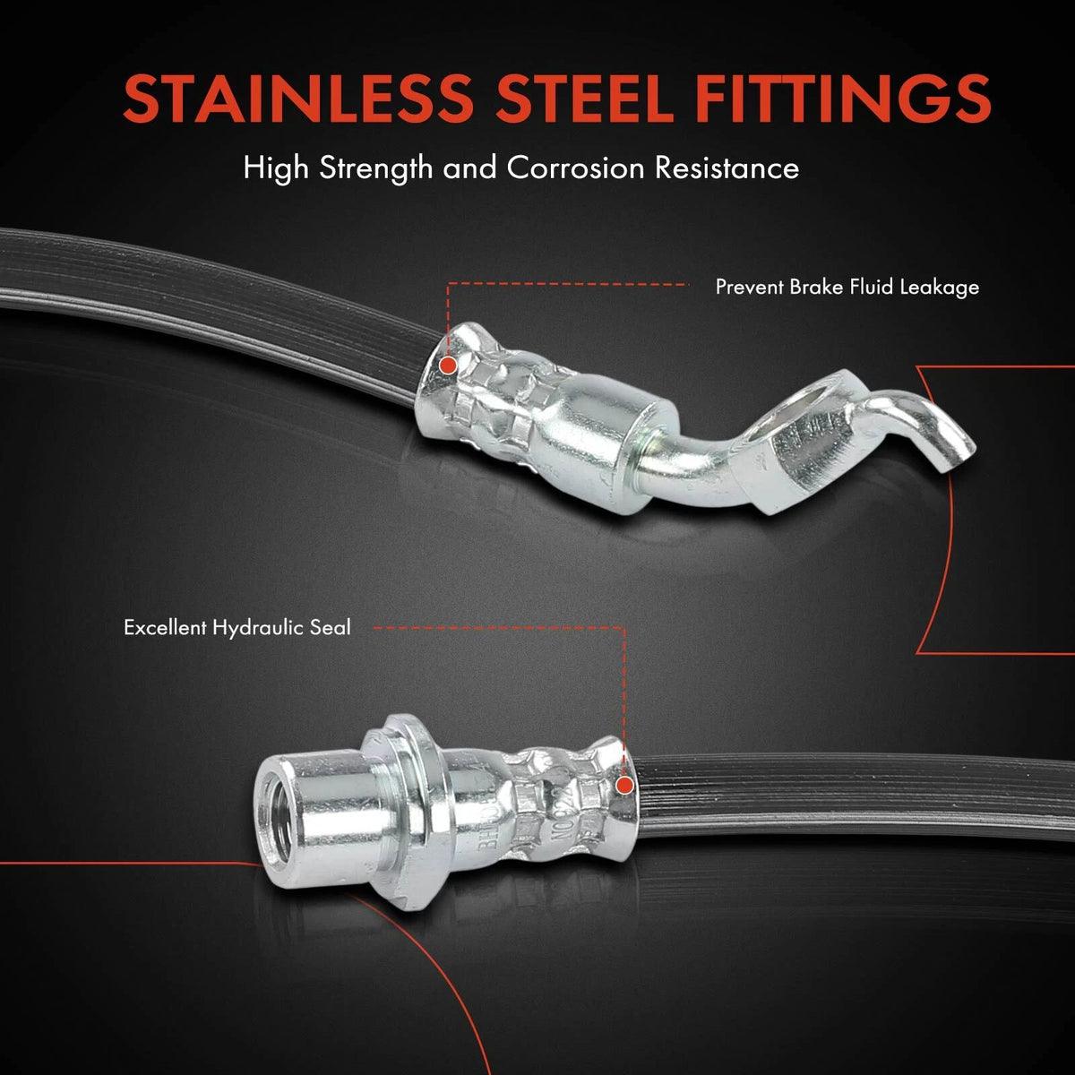 Front Brake Hydraulic Hose for Lexus GS300 GS350 GS450h RC300 (2018–2019) 2205534