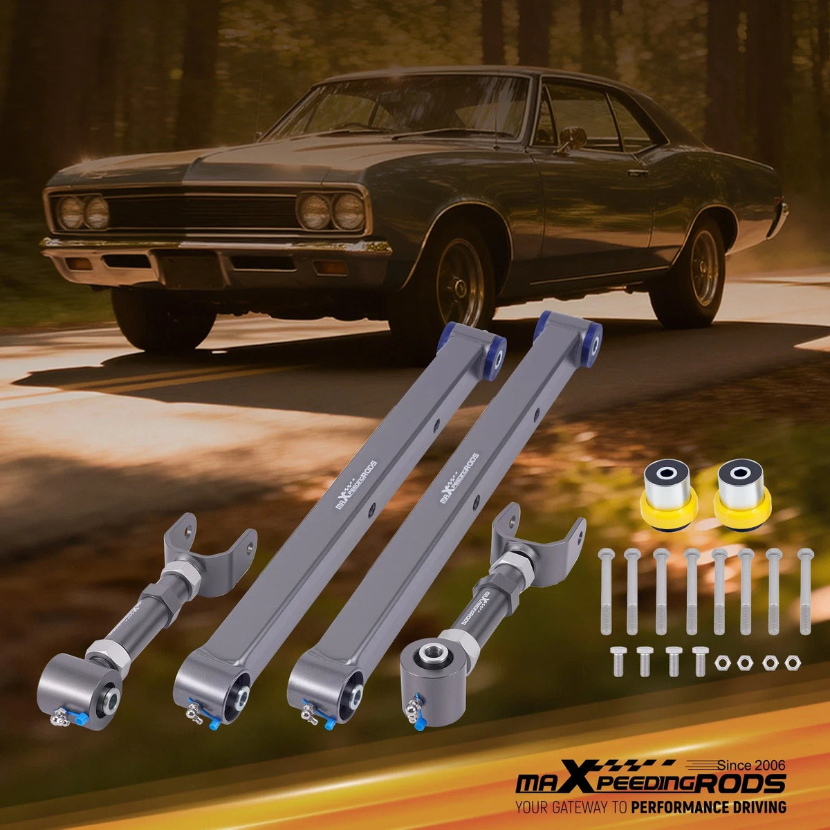 Adjustable Control Trailing Arms Kit for GM A-Body Chevelle Cutlass (1967–1972)