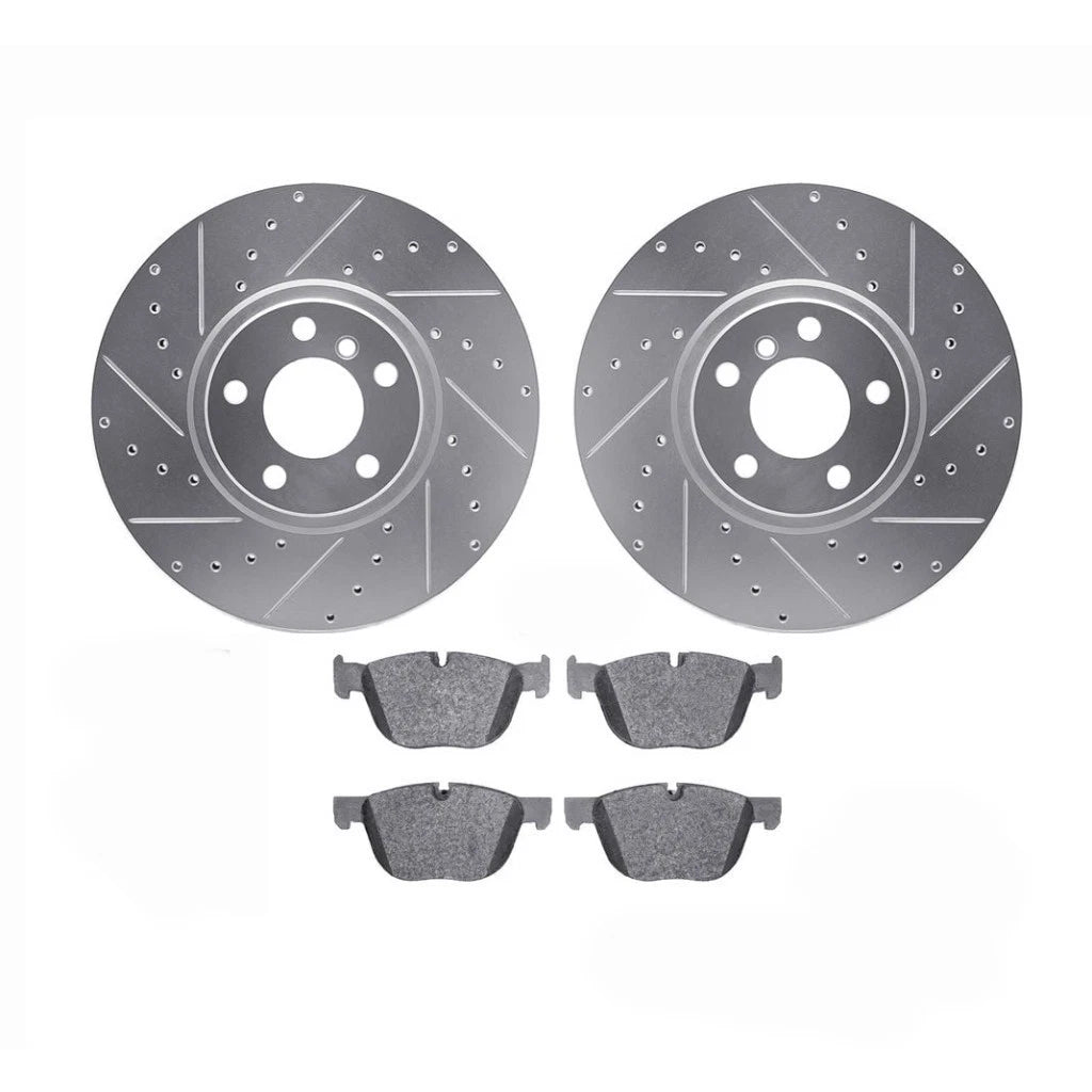 Rotor Set for Cadillac ATS (2013–2019) ALX-PAU-DF-7612-46017-CLA1, Drilled & Slotted