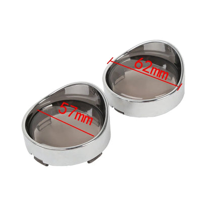 Turn Signal Light Trim Ring Visors Bezels Smoke Lens for Harley Touring Dyna
