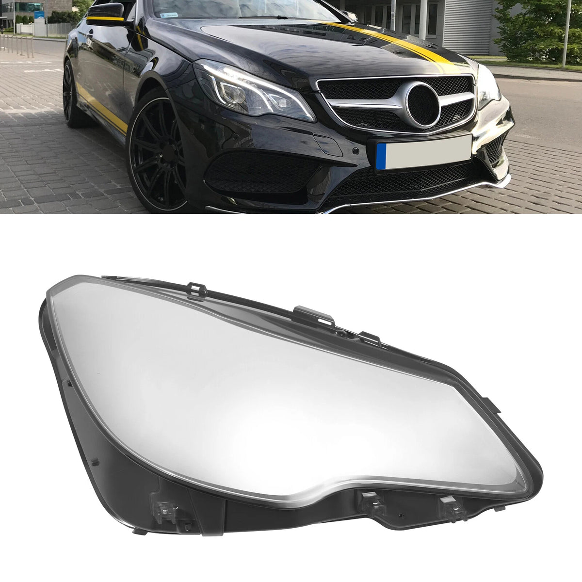 Right Headlight Lens Cover for Mercedes W207 E-Coupe (2014–2017)