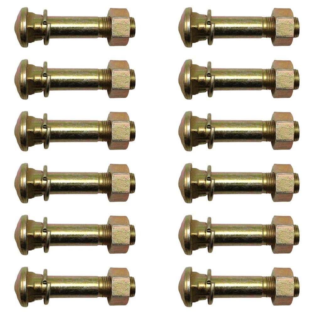 12X Wheel Stud with Washer & Nut for David Brown