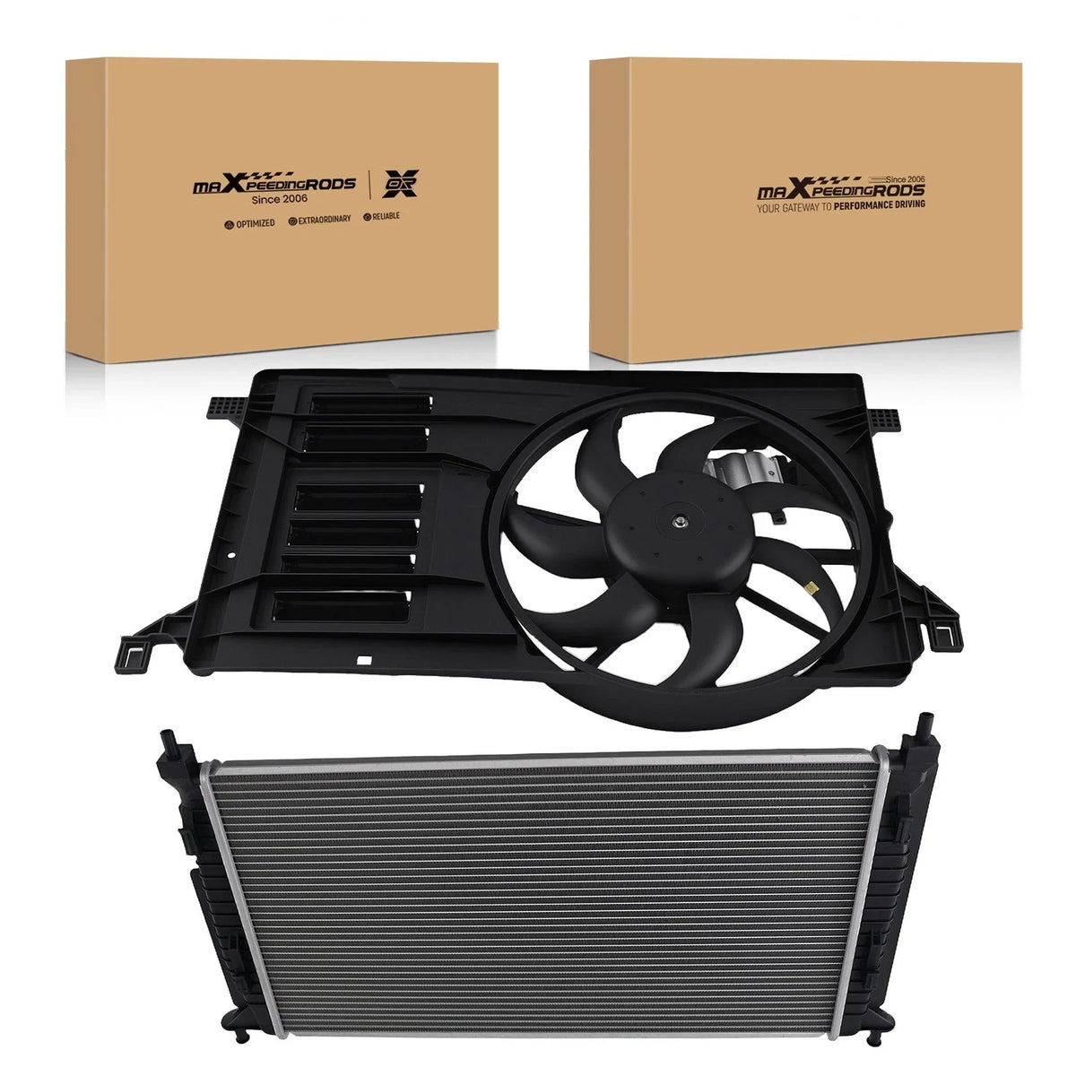 Radiator and Cooling Fan for Mazda 3 (2010–2013)