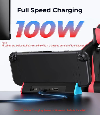 2X Dock Station for Nintendo Switch (2017–2023) - Red and Blue