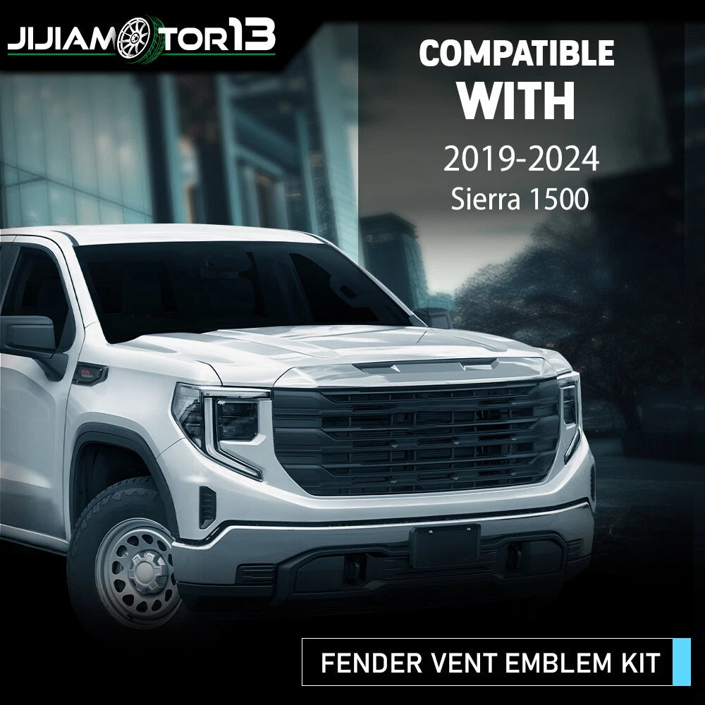 Fender Vent Emblem Kit 2X for GMC Sierra 1500 (2019–2024) J-02ETR4538ABK