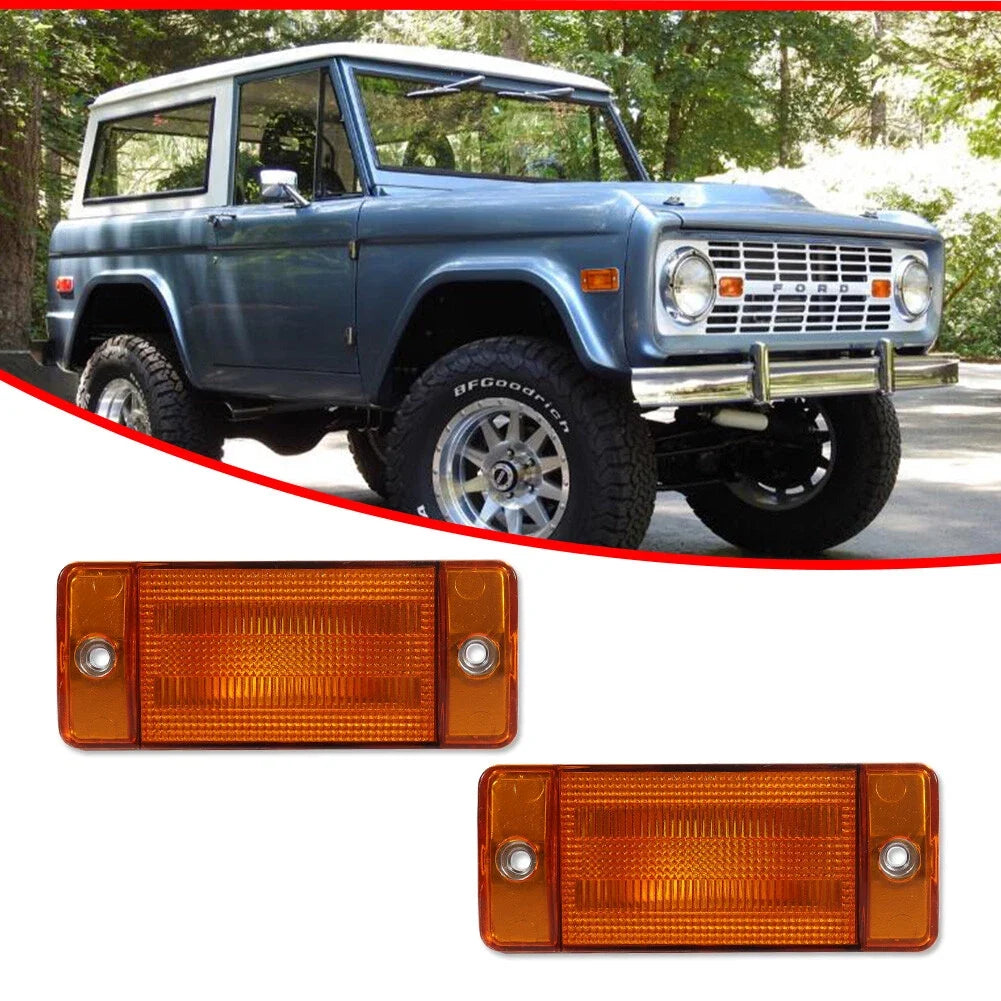 Front Side Marker Lights for Ford F-Series (1970–1972) Amber Lens