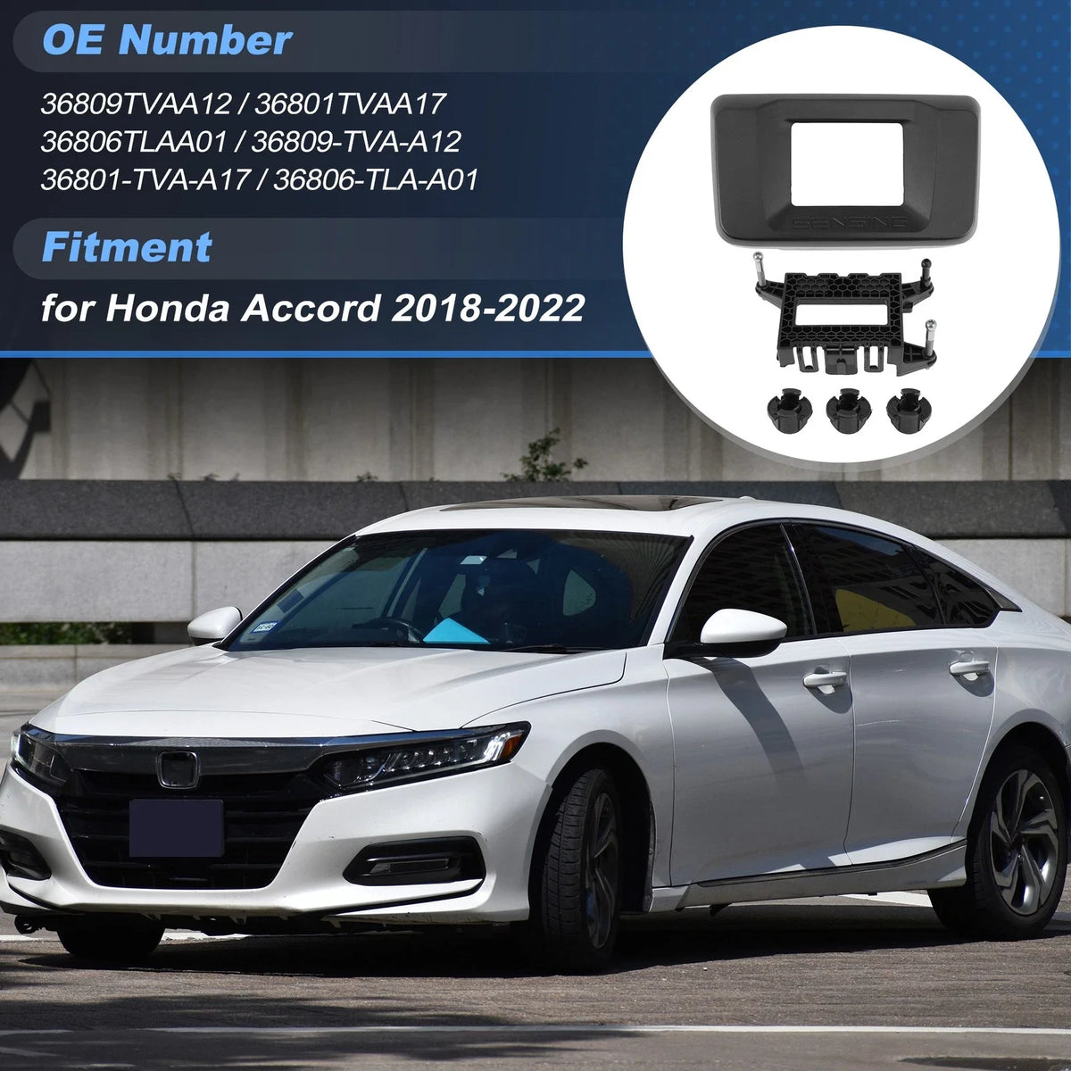 Front Bumper Distance Sensor Milliwave Radar Cover for Honda Accord (2018–2022)