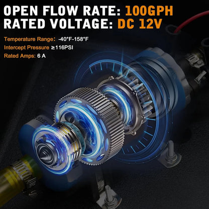 Set of 2 12V Inline Fuel Transfer Pumps for (IFTP-03)