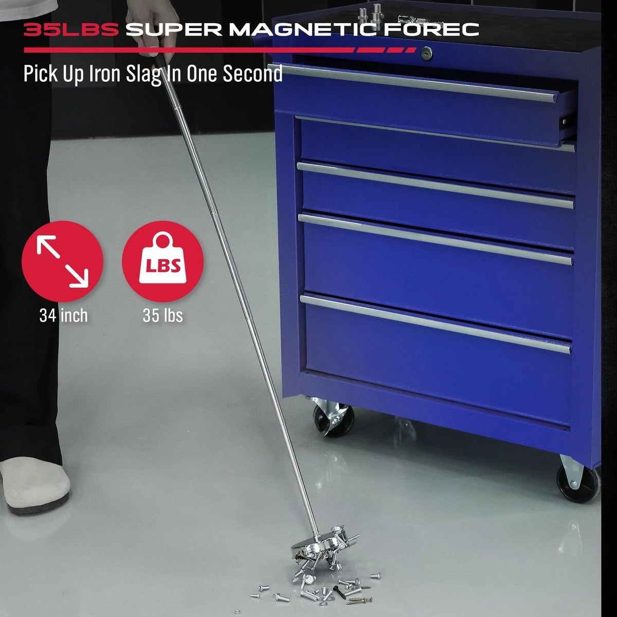 Telescoping Magnetic Sweeper Pickup Tool for Universal Use (2010–2023)