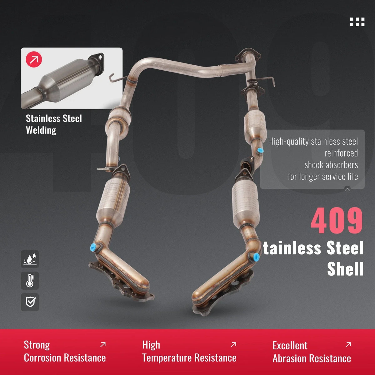 Catalytic Converters for Toyota Tacoma (2005–2011) V6 4.0L 4WD