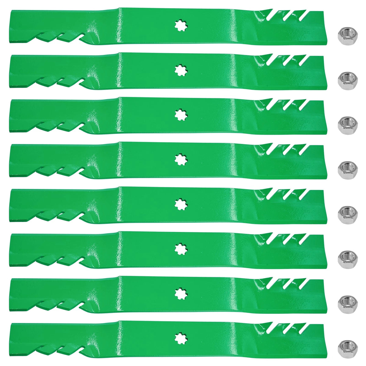 42" Deck Toothed Mulching Blade w/ Nut for John Deere (AM137327, AM137328, M156416)